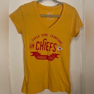 Fanatics Yellow Kansas City Chiefs Super Bowl Champions Tee